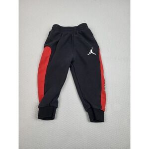 Nike‎ Jumpman Jumpers Infant 18M Black Red Cute Baggy Elastic Waist Logo Baby